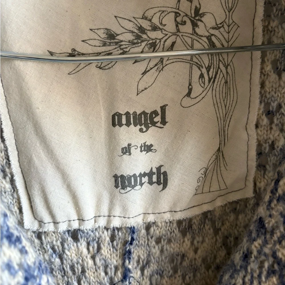 Angel of the North - Women’s Paisley Lace Wool‎ Jacket - Medium - Blue & Gray - Picture 7 of 9